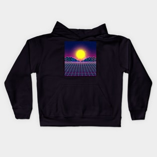 Vaporwave Sunset of the Future Kids Hoodie